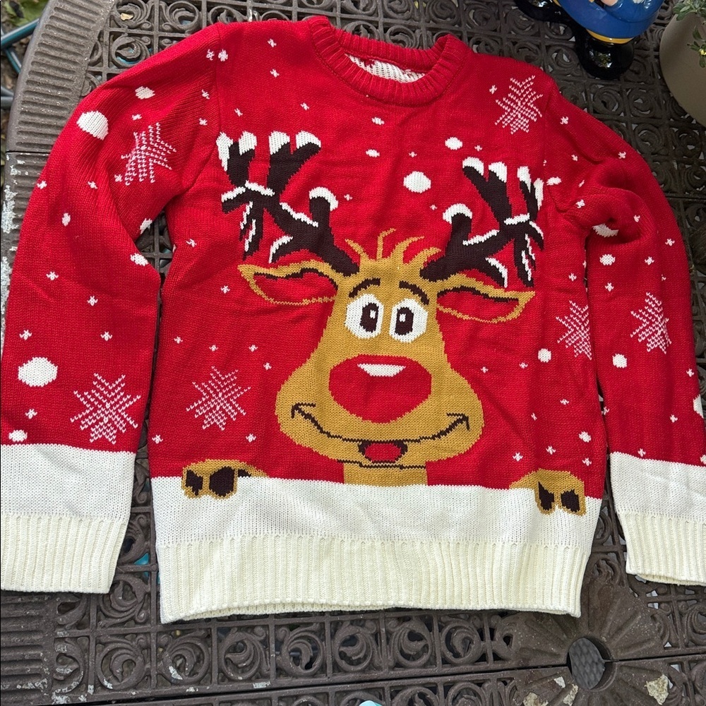 Ugly Christmas sweater Rudolph the Red Nosed Reindeer Holiday Sweater. Size S